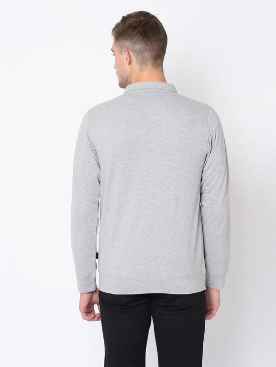 Men Grey Full Sleeve Jacket