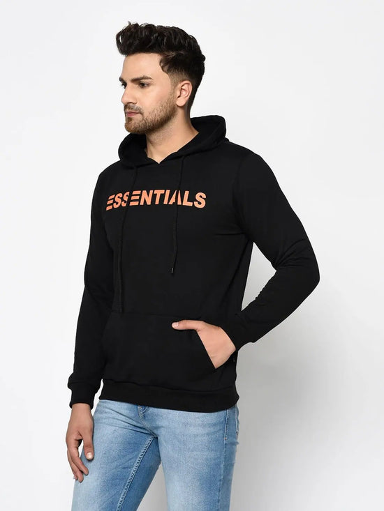 Men Black Full Sleeve Sweatshirt