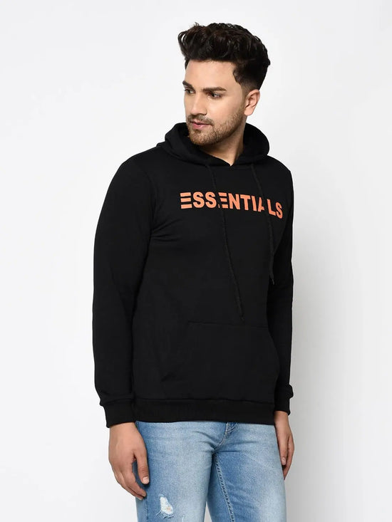 Men Black Full Sleeve Sweatshirt