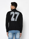 Men Black Full Sleeve Open Cardigan-LC08201039-L