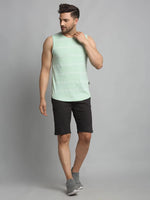 Men Mint Green Sleeveless Vest T-Shirt