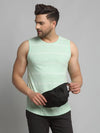 Men Mint Green Sleeveless Vest T-Shirt