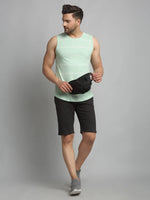 Men Mint Green Sleeveless Vest T-Shirt