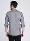 Men Grey Chambray Full Sleeve Shirt