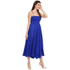 Aawari Rayon Bobbin Gown For Girls and Women Royal Blue