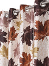 Home Sizzler 2 Piece 3D Maple Polyester Curtain Set-HS2PC001462LD