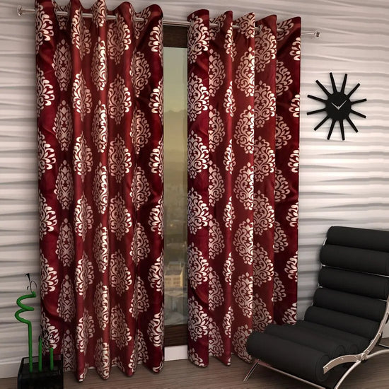 Home Sizzler 2 Piece Joy Eyelet Polyester Curtain Set