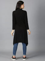 Women Designer Shrug Solid Black