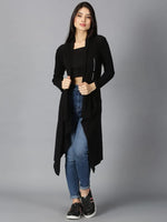 Women Designer Shrug Solid Black