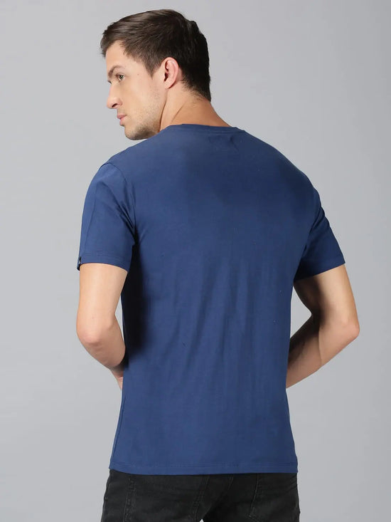 Men T-Shirt Printed Cotton Society