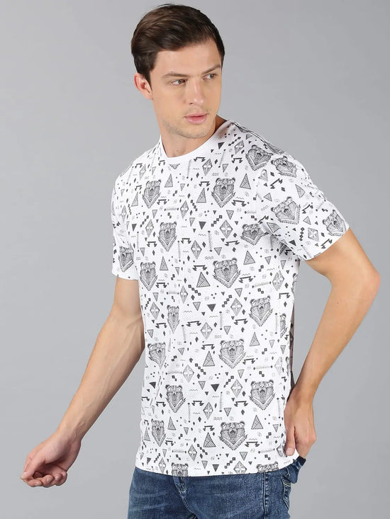 Men T-Shirt Printed Cotton Perfect Fit