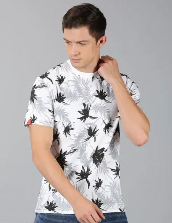 Men T-Shirt Floral Cotton Sweet Touch Tees