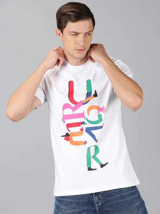 Men T-Shirt Printed Cotton Upstring