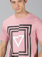 Men T-Shirt Printed Cotton Crystal