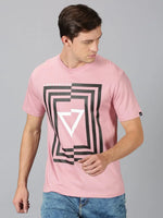 Men T-Shirt Printed Cotton Crystal