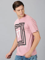 Men T-Shirt Printed Cotton Crystal