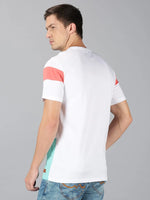 Men T-Shirt Colour-block Cotton PixelBeat