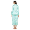 Women Aquamarine Printed Shirt and Pyjama Night Suit