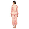 Women Beige Printed Shirt and Pyjama Night Suit