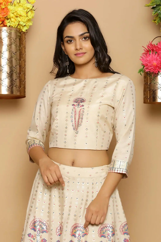 Juniper Ivory Shantoon Printed Lehenga Choli Set