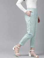 Juniper Mint Cotton Printed Straight Pants