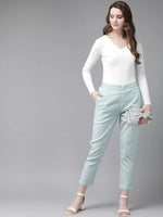 Juniper Mint Cotton Printed Straight Pants