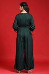 Women Embroidered Standard Jadegreen Jumpsuits & Sets