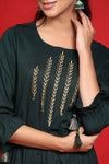 Women Embroidered Standard Jadegreen Jumpsuits & Sets