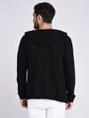 Men Black Full Sleeve Open Cardigan-LC09181024RL-M