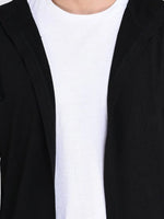 Men Black Full Sleeve Open Cardigan-LC09181024RL-M