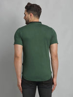 Men Bottle Green Half Sleeve T-Shirt