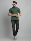 Men Bottle Green Half Sleeve T-Shirt