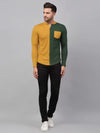 Men Mustard Full Sleeve Knitted Shirt