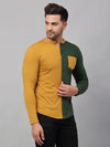 Men Mustard Full Sleeve Knitted Shirt