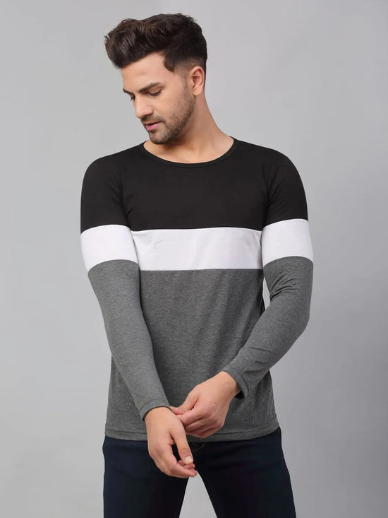 Men Multicolor Full Sleeve T-Shirt