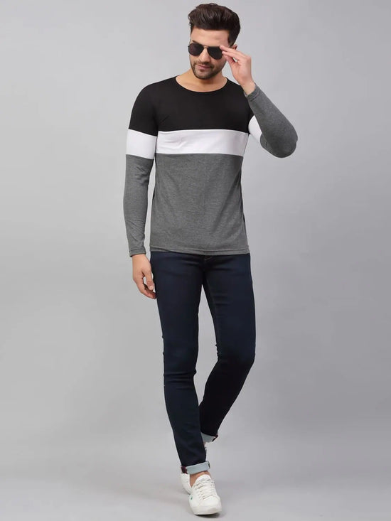 Men Multicolor Full Sleeve T-Shirt