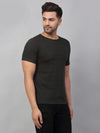 Men Olive Green Half Sleeve T-Shirt