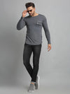 Men Grey Full Sleeve T-Shirt