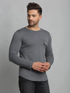 Men Grey Full Sleeve T-Shirt