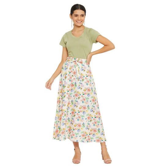 Adults-Women Floral Printed Skirt