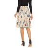 Adults-Women Beige Printed A-Line Mini Skirt