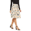 Adults-Women Beige Printed A-Line Mini Skirt