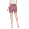 Adults-Women Mauve Printed Loose Fit Regular Shorts