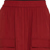 Adults-Women Solid Maroon Skirt With Front Slit