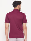 White Moon Men Dry fit Sports Gym Tshirt (Maroon)