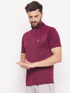 White Moon Men Dry fit Sports Gym Tshirt (Maroon)