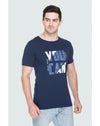 White Moon Cotton Regular Fit Printed Half Sleeve Tshirt for men -  Navy 1 Pc