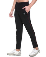 White Moon Solid Men Track Pants Black 1 Pc