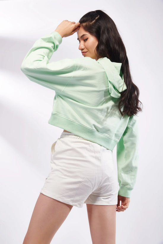 IZF Green Crop Oversized hoodie