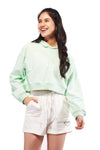 IZF Green Crop Oversized hoodie